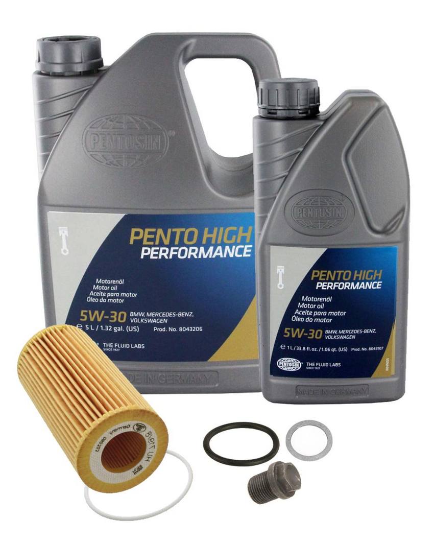 OEM Volvo Engine Oil Change Kit - Motul (5W-30) 8692305